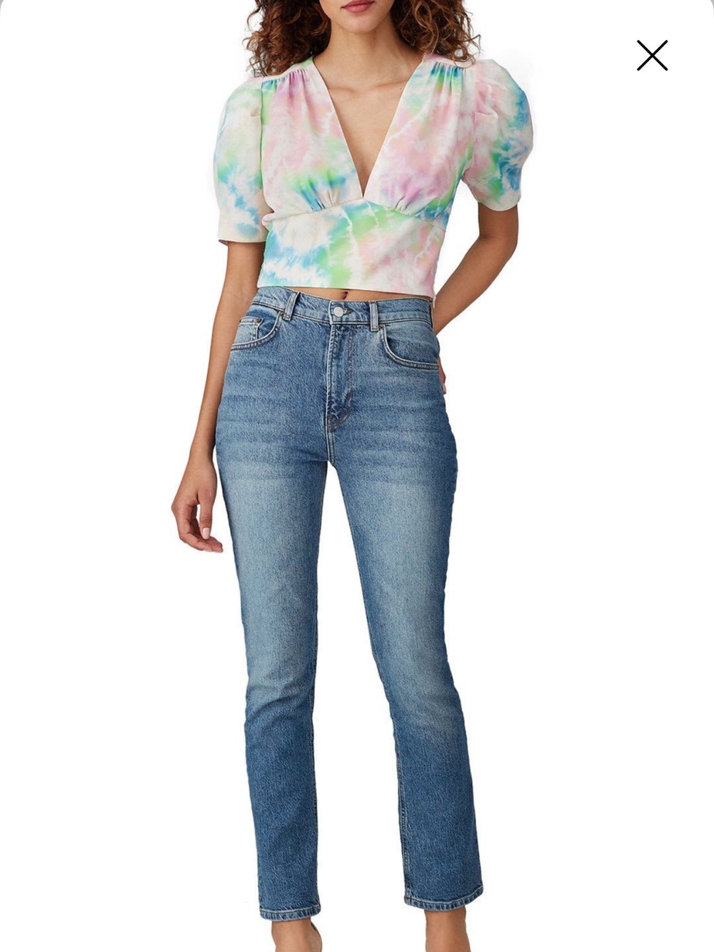 Tie-dye pattern blouse